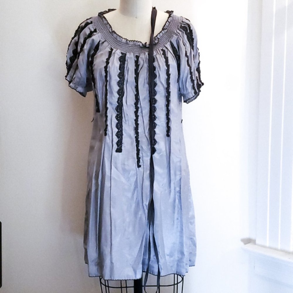 Ya periwinkle silk blouse/dress